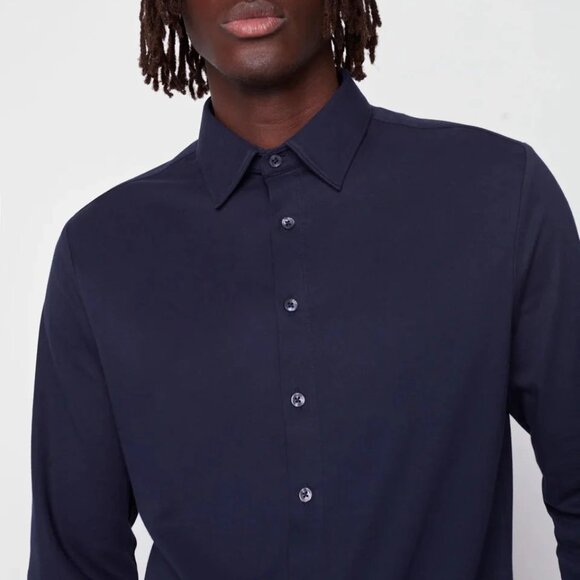 Projek Raw Navy Long Sleeve Knit Shirt - Picture 3 of 3